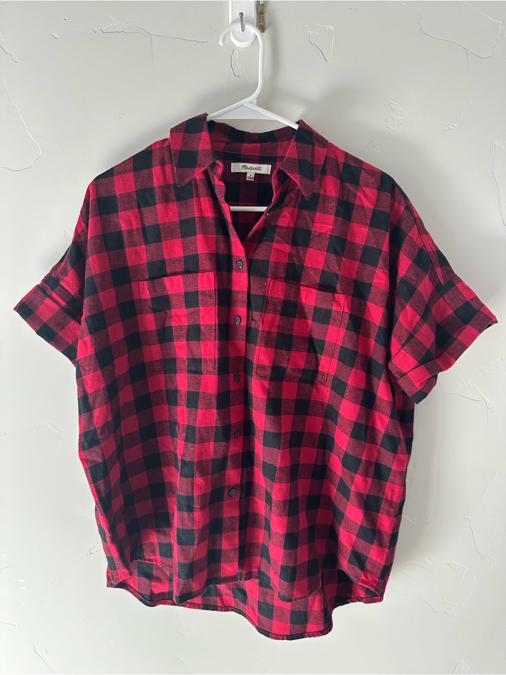 Madewell Red and Black Plaid Shirt